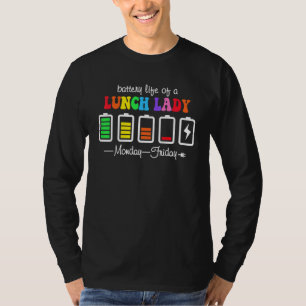 T-shirt Batterie Vie D'Une Dîner Enseignante Du Lundi Au V