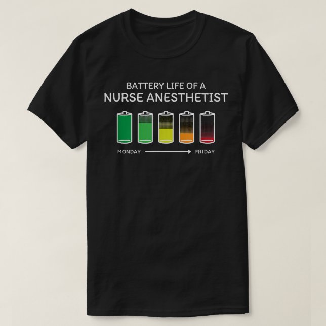 T-shirt Batterie vie d'une infirmière anesthésiste amis CR (Design devant)
