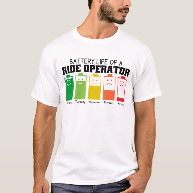 T-shirt Battery Life Of A Risk Manager (Devant)