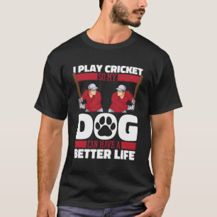 T-shirt Battes de cricket juge-arbitre Bowler Cricketer