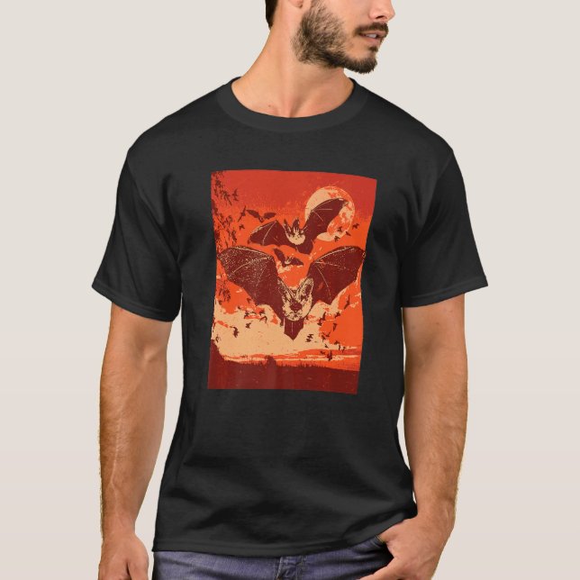 T-shirt Battes Vampire éffrayantes (Devant)