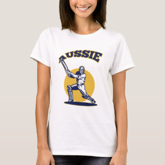 T-shirt batteur Australie de joueur de cricket rétro