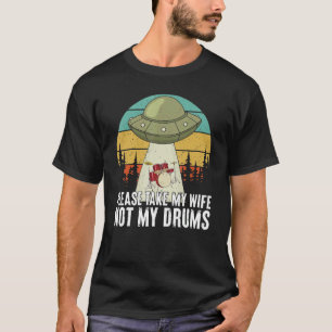 T-shirt Batteur Batterie Batterie Percussion I Femme Ufo A