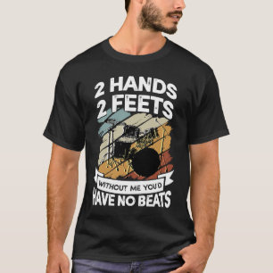 T-shirt Batteur  Batteur Musique Tambours Instrument Homme