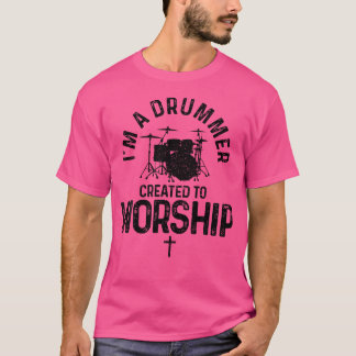 T-shirt Batteur Créé Pour Adorer Les Tambours Christian Dr