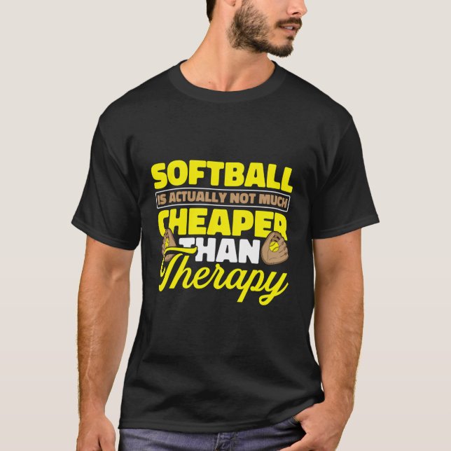 T-shirt Batteur de balle molle amusant - Pitcher Softball (Devant)