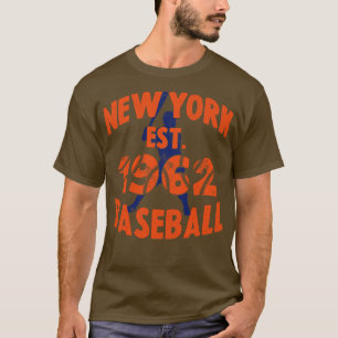 T-shirt Batteur de base-ball New York Est 1962 Vintage