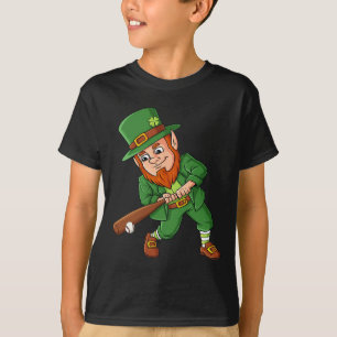 T-shirt Batteur de baseball Jour de la Saint Patrick Lepre