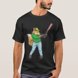 T-shirt Batteur de baseball Renard Batte de baseball