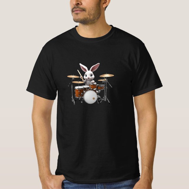 T-shirt Batteur de lapin mignon (Devant)