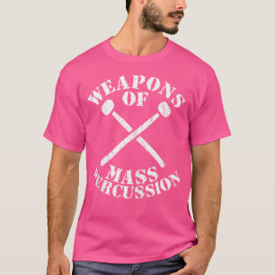 T-shirt Batteur de Rock Drôle Armes de Percussion de Masse