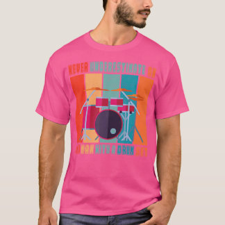 T-shirt Batteur - Ne Sous-Estimez Jamais Un Vieux Homme Av
