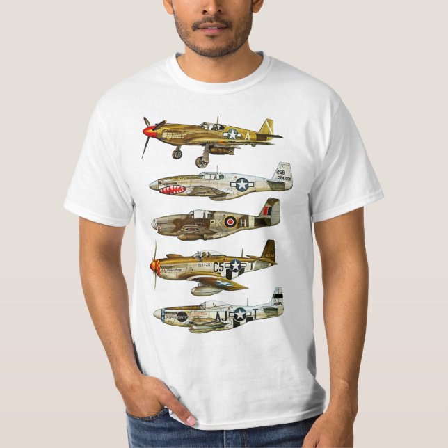 T-shirt Batteur nord-américain P-51 Mustang 2ÈME GUERRE MO (Devant)