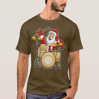 T-shirt Batteur Père Noël Christmas Père Noël Jouer à la b