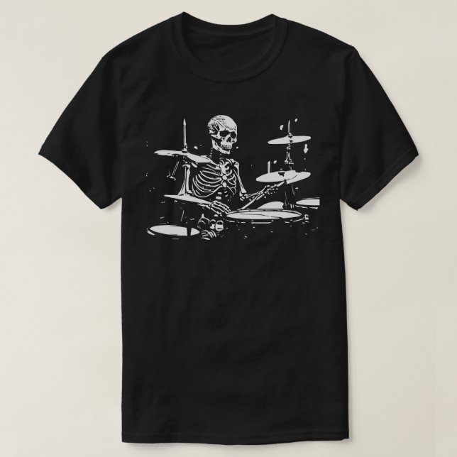 T-shirt batteur squelette (Design devant)