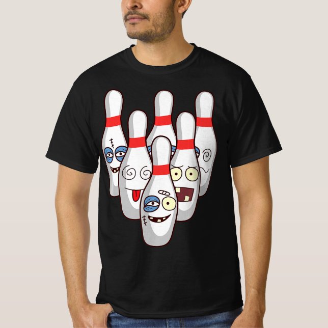 T-shirt Battez Les Épingles De Bowling Cute Ducks Jouer Le (Devant)