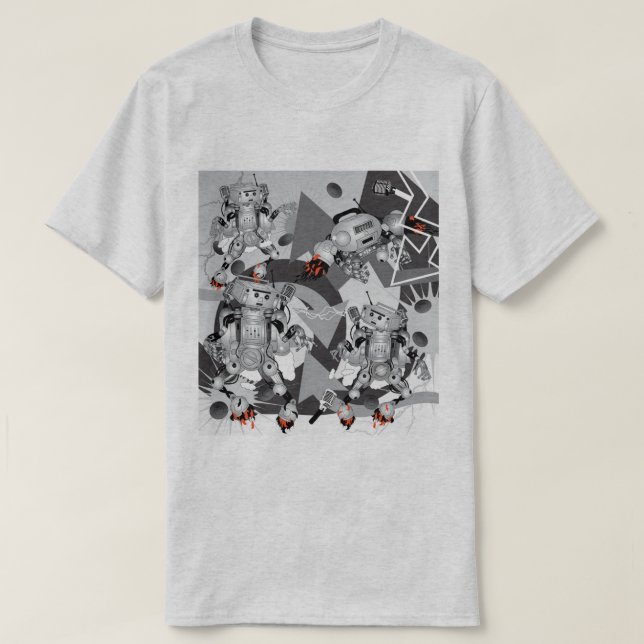 T-shirt Battle of the Hiphop Robots  (Design devant)