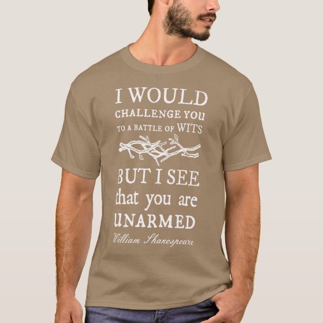 T-shirt Battle of Wits A Sarcastic Funny William Shakespea (Devant)