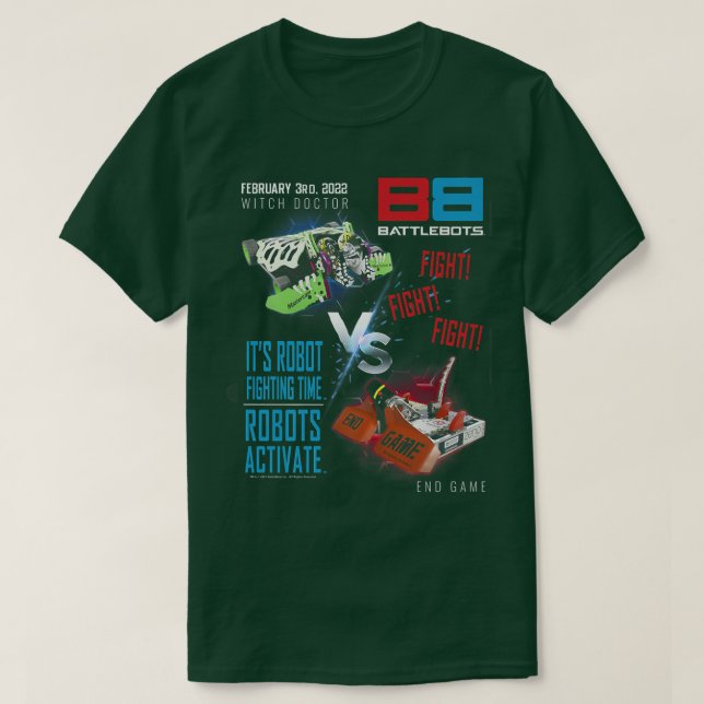 T-shirt Battlebots 3 février Principal événement sorcière (Design devant)