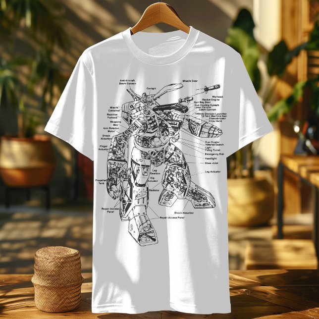 T-shirt Battletech Jeu Robot Mech Battle Gear Fan Tee (Créateur téléchargé)