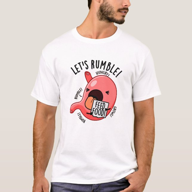 T-shirt Battons-nous Blague drôle sur l'estomac  (Devant)