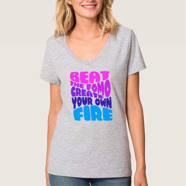T-shirt Battre la forme - pinky violet typographie (Devant)