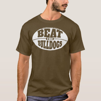 T-shirt Battre les Bulldogs Vintage Grunge Gameday