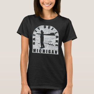T-shirt Batty Doe Lake Ice Fishing Michigan