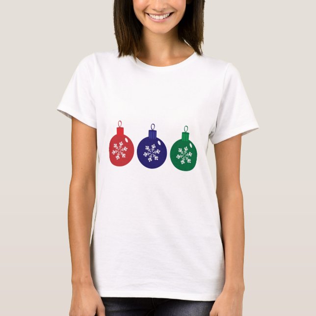 T-shirt Baubles de Noël (Devant)
