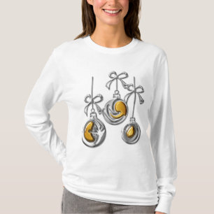 T-shirt Baubles de Noël Silver et Gold Festive