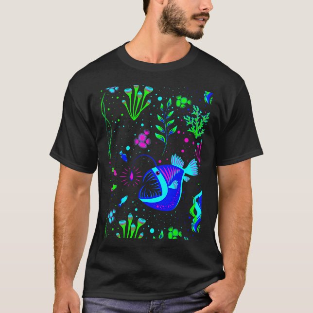 T-shirt Baudroie et petits poissons (Devant)