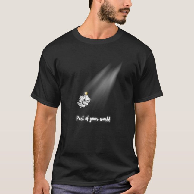 T-shirt Baudroie, Haute mer, mignon RIP (Devant)