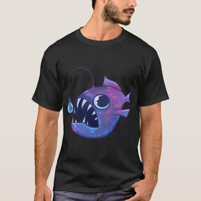 T-shirt Baudroie mignonne (violette) (Devant)