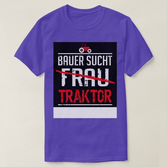 T-shirt Bauer tel tracteur noir (Design devant)
