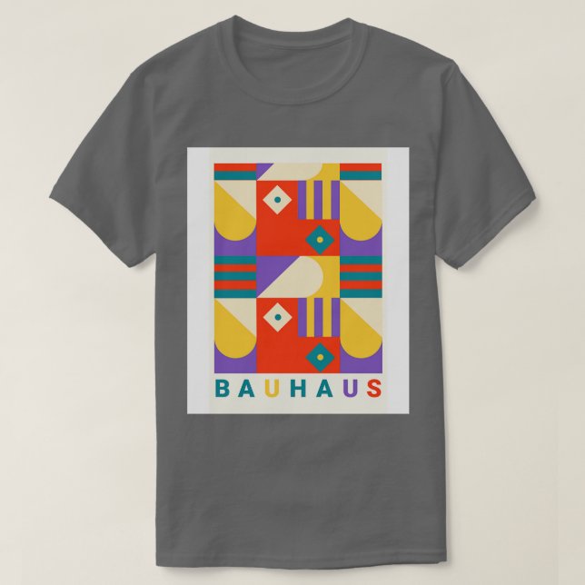 T-shirt Bauhaus 80s couleurs rétro vintage (Design devant)