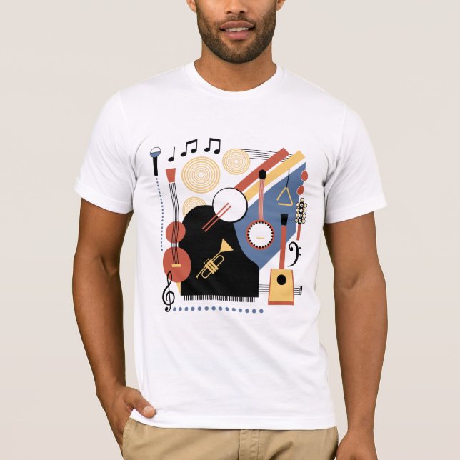 T-shirt Bauhaus Band Instruments de musique (Devant)