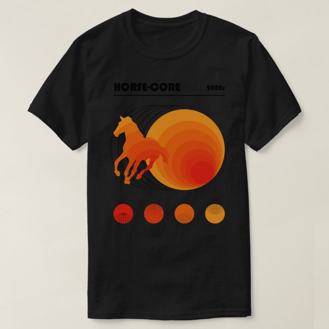 T-shirt Bauhaus Horse Core Orange (Design devant)