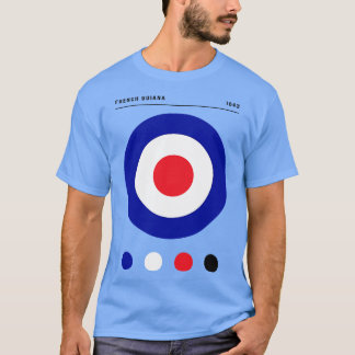 T-shirt Bauhaus Inspiré Français Guiana Drapeau 1