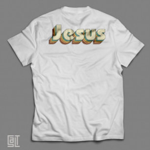 T-shirt Bauhaus Jésus Vibes Vintage Rétro Foi Chrétienne 