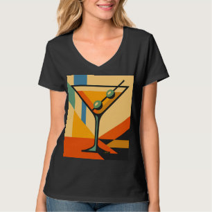 T-shirt Bauhaus Martini Lever du Soleil Moderne du Milieu 