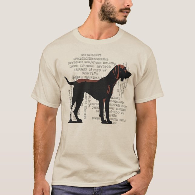 T-shirt Bavarian Mountain Hound Silhouette (Devant)