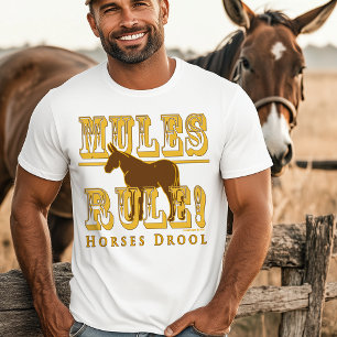 T-shirt Bave de chevaux de règle de mules