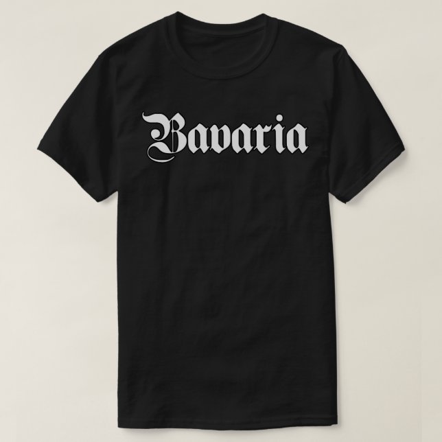 T-shirt Bavière écrite avec police gothique (Design devant)