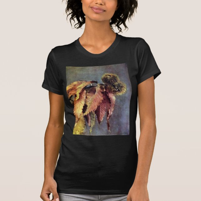 T-shirt Bavures et feuille de châtaigne (Devant)