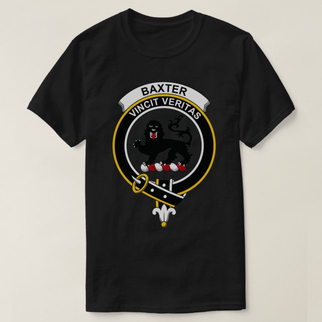 T-shirt Baxter Crest Tartan Clan écossais 1 (Design devant)