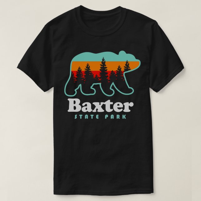 T-shirt Baxter State Park Bear Maine Camping (Design devant)