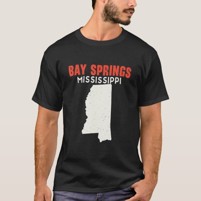 T-shirt Bay Springs Mississippi USA State America Travel M (Devant)