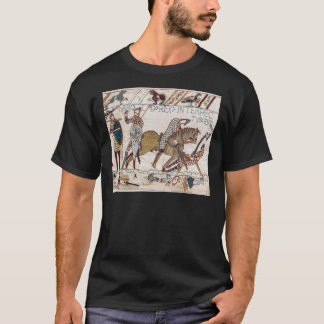 T-shirt Bayeux Tapestry. King Harold is killed. Arrow in e