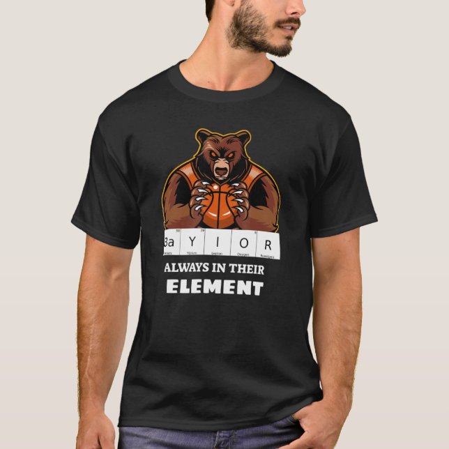 T-shirt Baylor Toujours Dans Leur Élément Science Basket (Devant)