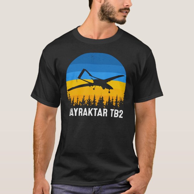 T-shirt Bayraktar TB2 - Drone turc soutien Ukraine Vintag (Devant)